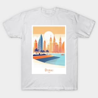 Dubai Sunset Skyline T-Shirt